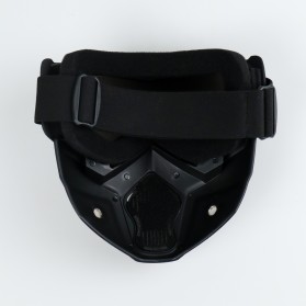 TaffSPORT BOLLFO Kacamata Goggles Mask Motor Retro Anti Glare Windproof - MT-04 - Black/Gray - 6