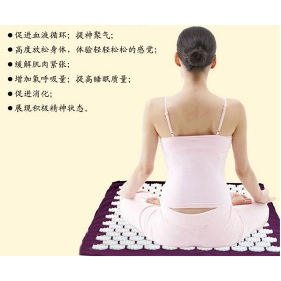 Matras Yoga ABS Spike Akupuntur Needle Pad Massage Cushion - Black