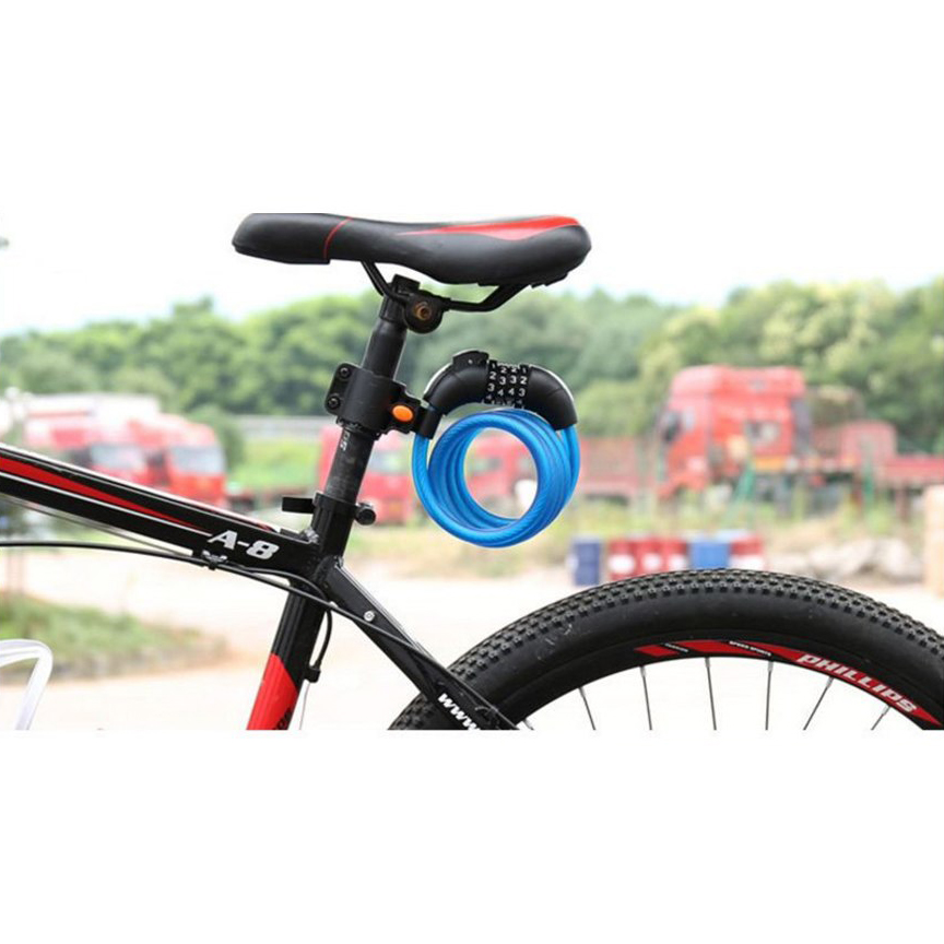 Gembok Sepeda Kombinasi Angka 4 Digit LED Light Anti-Theft