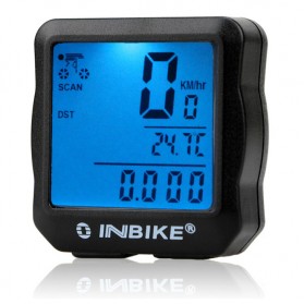Inbike Speedometer Sepeda 14 Function LCD Display Bicycle - Black/Blue - 1
