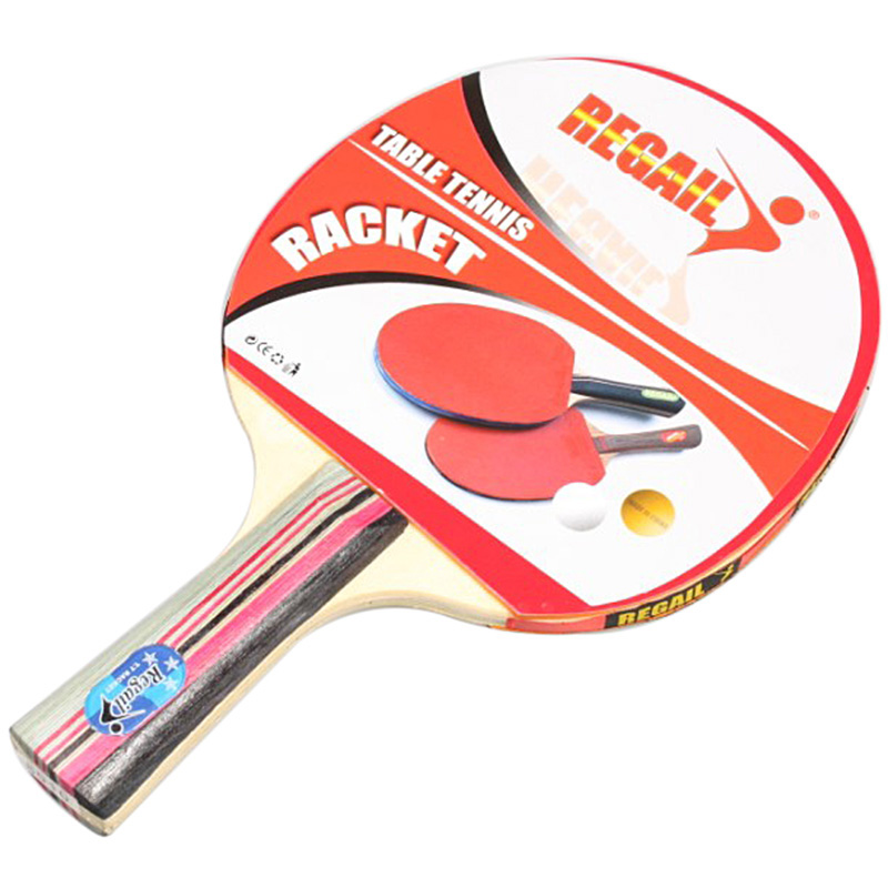 REGAIL Perlengkapan  Set Tenis Meja  Pingpong 2 Raket 3 