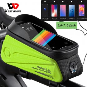 West Biking Tas Sepeda Waterproof Smartphone 7 Inch - YP0707235 - Black - 2