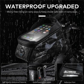West Biking Tas Sepeda Waterproof Smartphone 7 Inch - YP0707235 - Black - 4