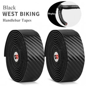 West Biking Hand Grip Bar Tape Sepeda PU EVA 2Roll - A10-7-9 - Black
