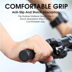 West Biking Grip Gagang Sepeda Handlebar Cycling Grip Soft Rubber - TP061 - Black - 3