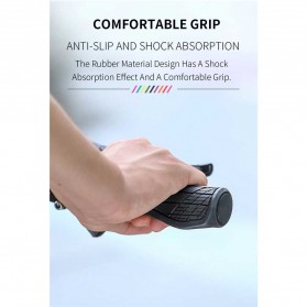 West Biking Grip Gagang Sepeda Handlebar Cycling Grip Soft Rubber - TP062 - Black - 4