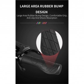 West Biking Grip Gagang Sepeda Handlebar Cycling Grip Soft Rubber - TP062 - Black - 8