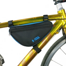 Olahraga & Outdoor - B-SOUL Tas Sepeda Segitiga Nylon Waterproof - YA191 - Black/Blue