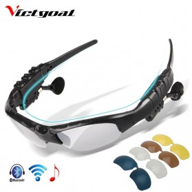 VICTGOAL Kacamata Polarized Earphone Bluetooth dengan 5 Lensa - V9100 - Black - 1