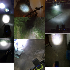 NEWBOLER Lampu Klakson Sepeda Bike Light Waterproof T6 LED 800 Lumens 2000mAh - BK-1718 - Black - 4
