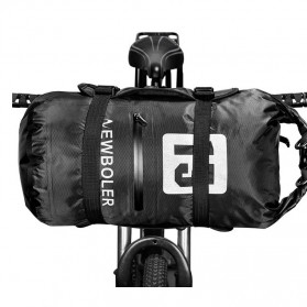 Olahraga & Outdoor - NEWBOLER Tas Sepeda Stang Depan Duffle Waterproof Bike Bag 15L - NWB031 - Black