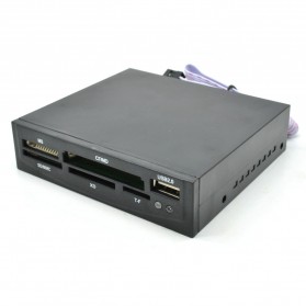 Computer All in One Card Reader USB 2.0 3.5 Inch - Black - 2