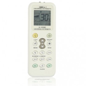 CHUNGHOP Universal AC Remote Controller with Flashlight - K-1028E - White