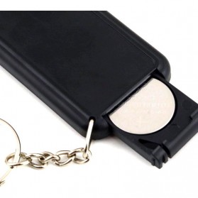 Universal TV Remote Control Mini with Keychain - Black - 6