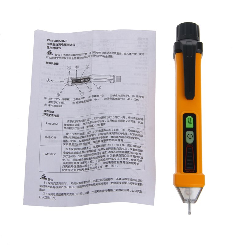Tester Pen Voltase Listrik Non Kontak Peak Meter dengan Tester Pen Voltase Listrik Non Kontak Peak Meter dengan