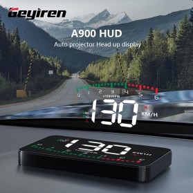 GEYIREN Display HUD Mobil OBD2 Speedometer Head-Up Digital Projector - A900 - Black