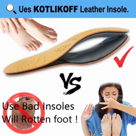 KOTLIKOFF Insole Alas Sepatu Kulit Arch Correction Sweat Absorbent - MJ020 - Brown - 8