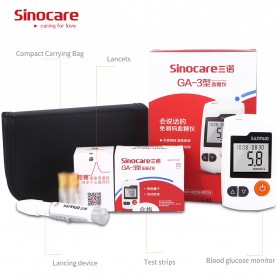 SINOCARE Tester Gula Darah Diabetes Blood Glucose Sugar Meter - GA-3 - White