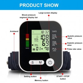 TaffOmicron Pengukur Tekanan Darah Tensi Electronic Blood Pressure Monitor with Voice - RAK-283/Ye660b - White - 4