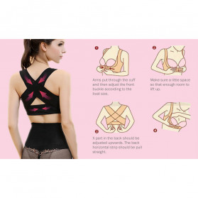 Genkent Korset Tali Body Harness Korektor Postur Punggung Dada Breast Support Size S 60-74 - BBJ-16 - Black - 9