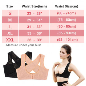 Genkent Korset Tali Body Harness Korektor Postur Punggung Dada Breast Support Size S 60-74 - BBJ-16 - Black - 10