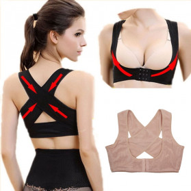 Genkent Korset Tali Body Harness Korektor Postur Punggung Dada Breast Support Size M - BBJ-16 - Black