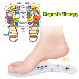 Sunvo Alas Kaki Sepatu Magnetic Silicone Gel Pad Therapy Massage Size S - Sn18 - White - 3