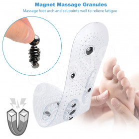 Sunvo Alas Kaki Sepatu Magnetic Silicone Gel Pad Therapy Massage Size S - Sn18 - White - 4