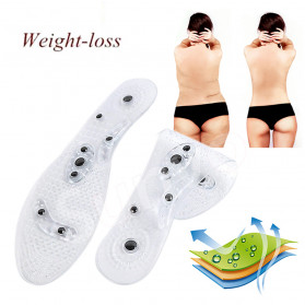 Sunvo Alas Kaki Sepatu Magnetic Silicone Gel Pad Therapy Massage Size S - Sn18 - White - 6