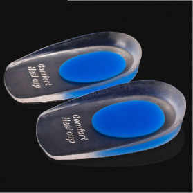 Insular Alas Kaki Sol Sepatu Soft Silicone Gel Half Heel Man - J123 - Blue - 2