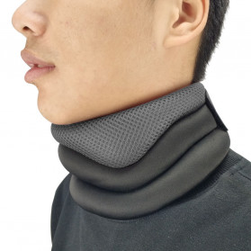 PASTSKY Penyangga Leher Elastic Collar Neck Belt Cervical Traction Breathable Size L - HR-173 - Black
