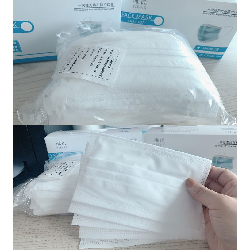 Gambar produk WIEMIN Masker Bedah Filter Udara Anti Polusi Virus Corona 3-Ply 50 PCS