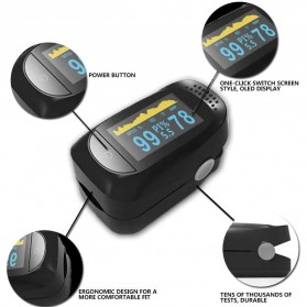 Jumper Alat Pengukur Detak Jantung Kadar Oksigen Fingertip Pulse Oximeter - C101A2 - Black - 6