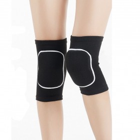 WEISHUN Pelindung Lutut Kaki Anak Knee Support Pad Braces Fitness 2 PCS Size S -  N-WSKP14 - Black White
