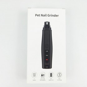 Ldoge Gunting Kuku Anjing Kucing Elektrik Charging Pet Nail Grinder Polisher - LX01 - Black - 8