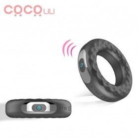 COCOLILI Ring Relaksasi Pijat Elektrik Pria Silicone Ring - B2150 - Black