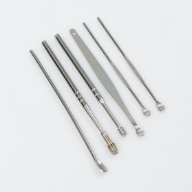 Biutte.co Set Pembersih Telinga Korek Kuping Ear Spoon Tool 6 PCS - BA45 - Silver - 2
