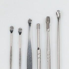 Biutte.co Set Pembersih Telinga Korek Kuping Ear Spoon Tool 6 PCS - BA45 - Silver - 3