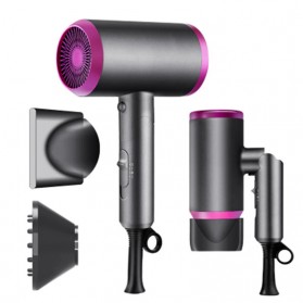 Shunrui Pengering Rambut Hair Dryer Foldable Negative Ion Blower - KNS-115 - Black - 1
