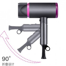 Shunrui Pengering Rambut Hair Dryer Foldable Negative Ion Blower - KNS-115 - Black - 5