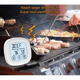 Anpro Digital Food Thermometer Meat BBQ Cooking Timer Touch Screen - TS-BN53 - Silver - 6