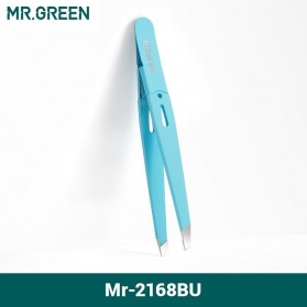 MR.GREEN Pinset Pencabut Alis Eyebrow Tweezer - MR-2168 - Blue