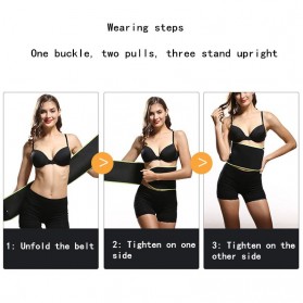 KLV Korset Body Shaper Strap Waist Underwear Women Slimming Abdomen Size S - K1016 - Black - 6