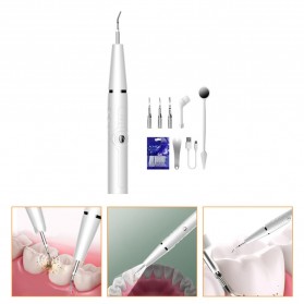 Funtooth Pembersih Karang Gigi Ultrasonic Electric Dental Calculus Tartar Remover Teeth Scraper - JYQ-002 - White