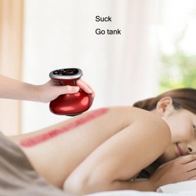 HANRIVER Alat Pijat Bekam Electric Cupping Massage Scraping Rechargeable 6 Speed - XN-058 - Red