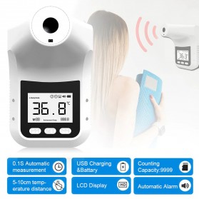 MOMO Thermometer Dinding Forehead Infrared Non Contact - K3-Pro - White - 3