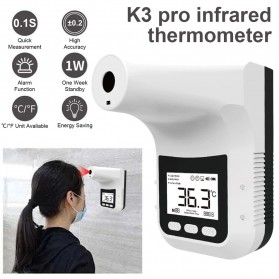 MOMO Thermometer Dinding Forehead Infrared Non Contact - K3-Pro - White - 6