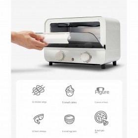 Ceool Mini Oven Electric Baking Pizza Intelligent Temperature 10L - KX1061 - White - 7