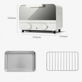 Ceool Mini Oven Electric Baking Pizza Intelligent Temperature 10L - KX1061 - White - 10