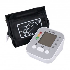 JZIKI Pengukur Tekanan Darah Electronic Sphygmomanometer with Voice - BM-501 - White